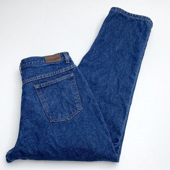 L.L. Bean Women's Flannel Lined Jeans Double L Relaxed Fit Straight Leg 14R - Picture 8 of 8